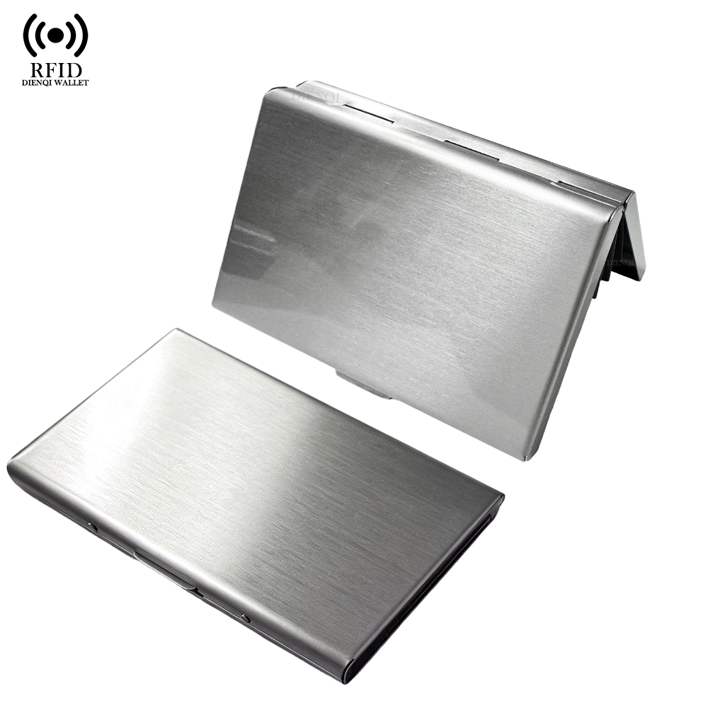 Card Top Loader - RFID-visitekaarthouders Kaartportemonnee Aluminium metalen creditcardhouder Etui
