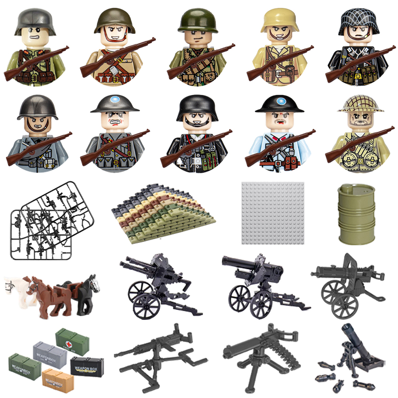 24 stks/partij WW2 Militaire K - Lego Minifigure Holder recensie en prijs
